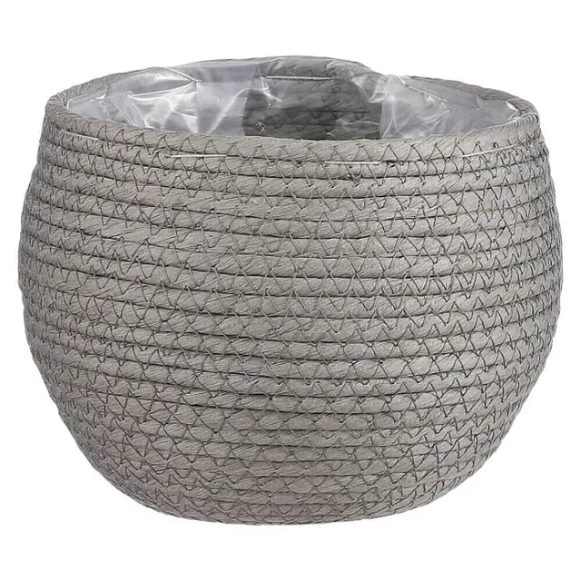 Mica Übertopf Korb Jorck Ø 18 X 15 Cm Grau Topf