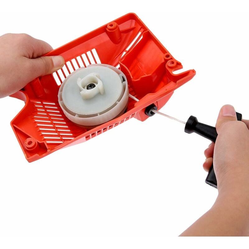 Démarreur À Lanceur Simple - 45 Cc 52 Cc 58 Cc - Pour Tronçonneuse Chinoise Modèles 4500 5200 5800 - Rouge - 1 Pièce