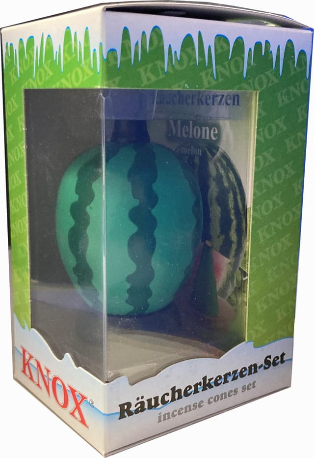 Knox Räucher-set Melone Räucherfigur Aus Holz Melone Mit 24 Räucherkerzen Melone Räucherfigur