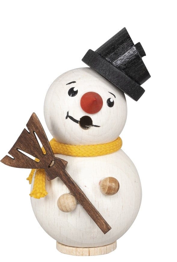 Mini-räucherfigur Deko Holz Schneemann 8 Cm Räucherfigur