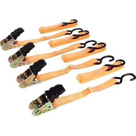 500 Kg Ratschen-spanngurt – 25 Mm X 5 M – 4 Stück