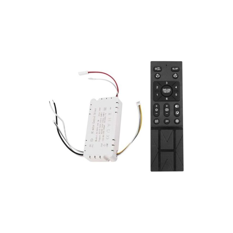 Barkbusters Fernbedienungsset Für Deckenventilatoren, 6 Geschwindigkeitsstufen, Dimmbares Licht, Kompatibel Mit 110–265 V
