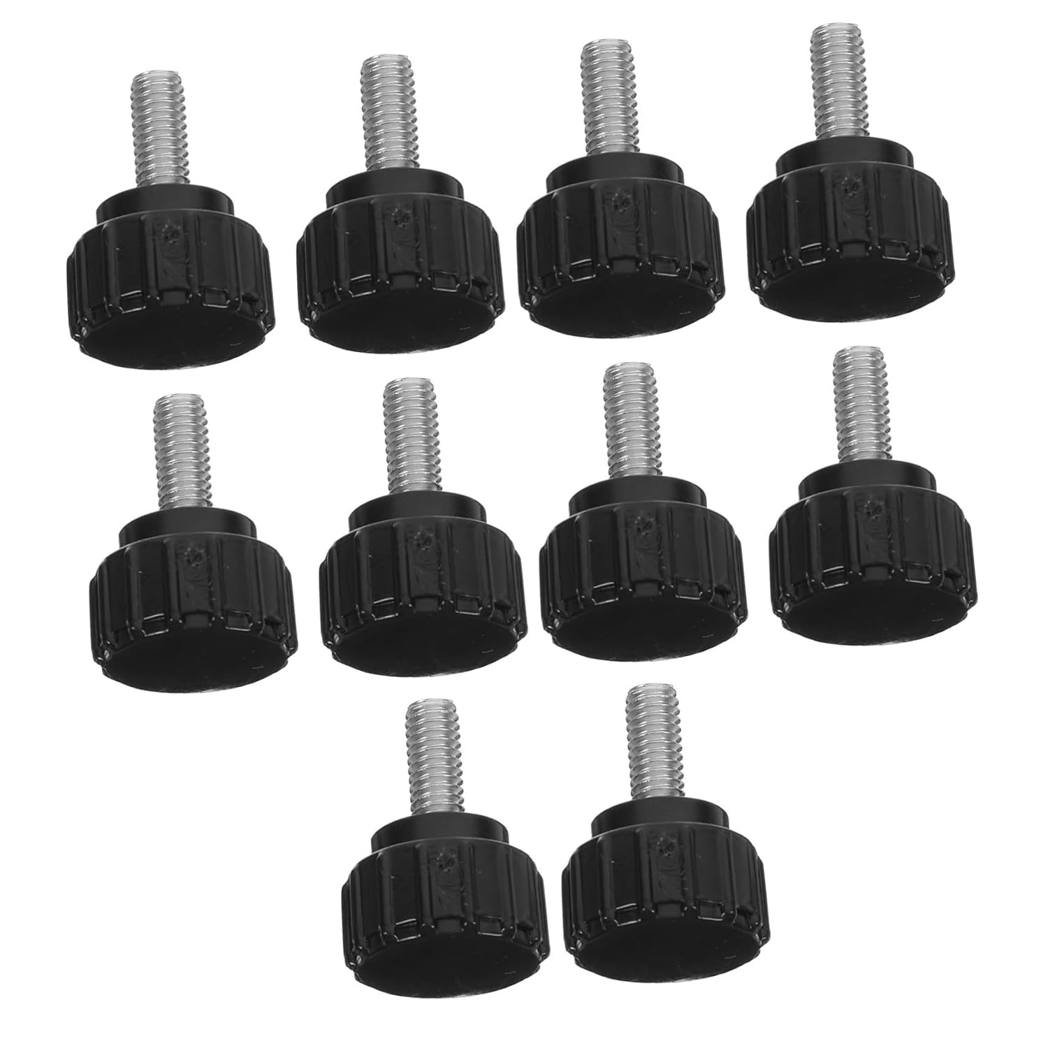 Ccykxa M4x10 Mm Rändelschrauben Aus Schwarzem Edelstahl, Abs, 10 Stück, Manuelles Anziehen, Rändelkopf, Maschinenmontage, Computermonitorhalterung