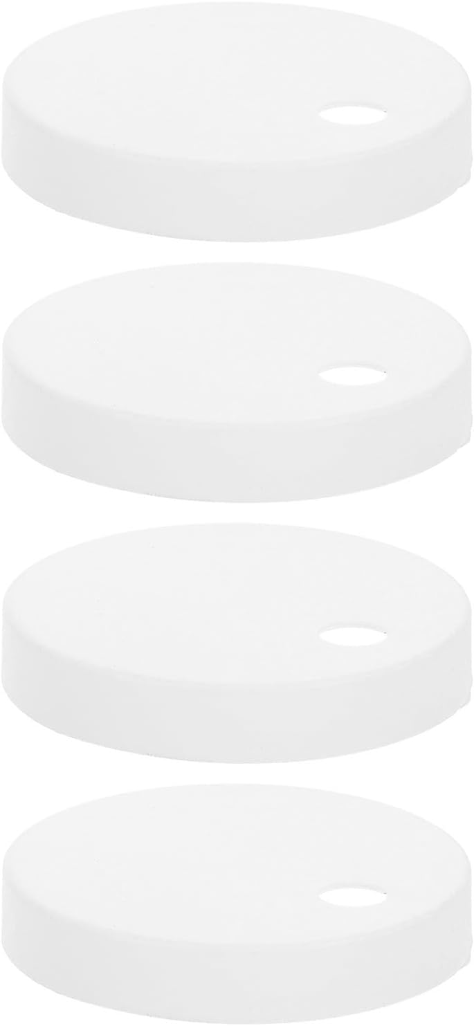 Ccykxa Wc-sitzschraubenabdeckungen, 4er-pack, Weiße Kunststoff-scharnierabdeckungen (55 Mm), Schraubenschutz, Kompatibel, Für Den Haushalt