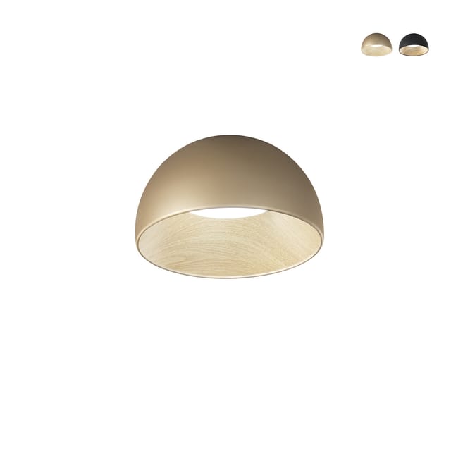 Runde Led-deckenleuchte Aus Metall 35cm Mit Dimmbarer Beleuchtung Coco - Gold