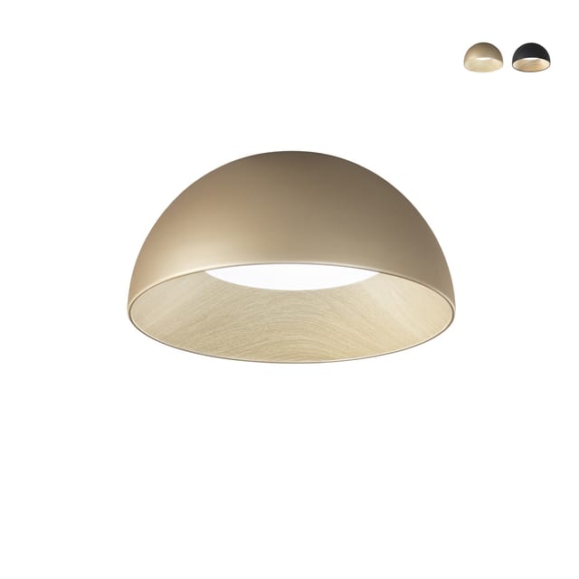 Runde Deckenleuchte 50cm Aus Metall Mit Dimmbarem Led-licht Coco - Gold