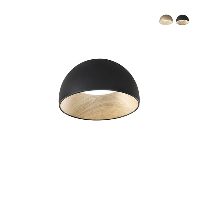 Runde Led-deckenleuchte Aus Metall 35cm Mit Dimmbarer Beleuchtung Coco - Schwarz