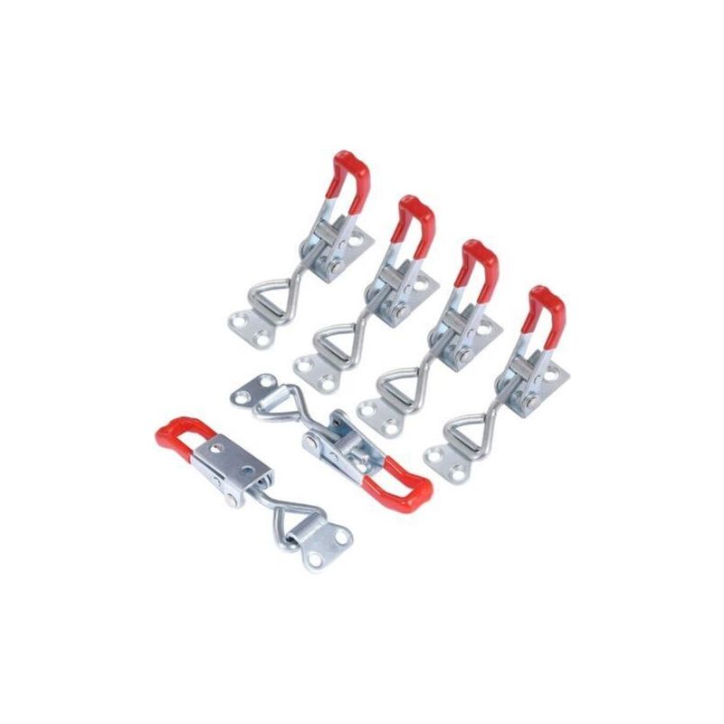 6 Pièces 4001 Métal Sauterelles Loquets À Bascule Réglables Menuisier Grenouillère À Levier Serrage Verrou Porte Décharge Rapide 100kg / 220 Lbs Capacité