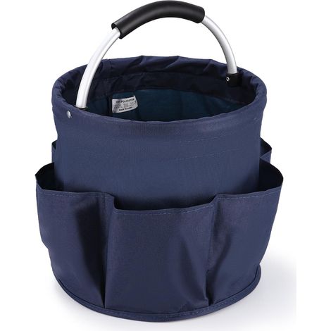 Mehrfach-fächer-reinigungsorganizer – Wasserdichte Taschen Für Gartenarbeit, Faltbarer Reinigungsmittel-organizer Mit Griff Und 6 Fächern Für Garten, Badezimmer Und Innenbereich (blau)