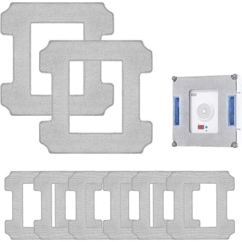 Chiffon, Microfibre Et Lingettelot De 8 Chiffon De Nettoyage Pour Ecovacs Winbot W1/w1 Pro,nettoyage Pour Ecovacs Winbot W1 Pro Robot Laveur De Vitres,lavable Réutilisable Rechange Pour Winbot W1 W1 P
