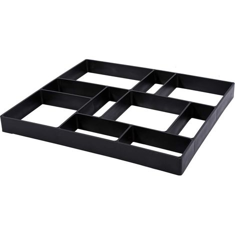 Betonsteinform Für Garten – Diy Eisen-betonform, Wiederverwendbare Betonformen Für Pflastersteine, Platten Und Gehwege – 45 X 40 X 4 Cm Schwarz – Für Terrasse, Zufahrt, Patio Und Garten