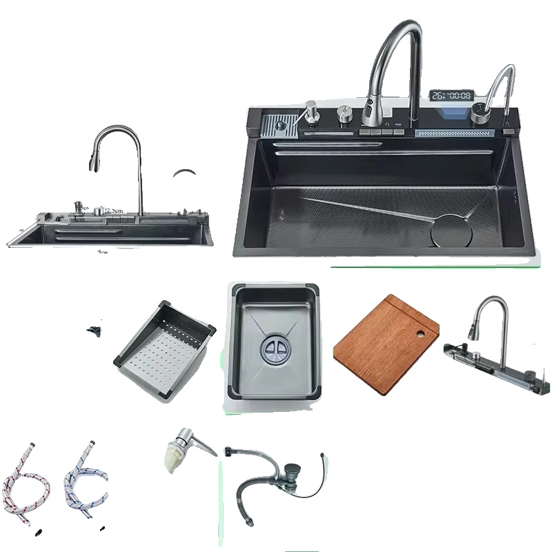 Waschtischarmatur, Aufsatzmontage, Modernes Design, Lcd-chrom
