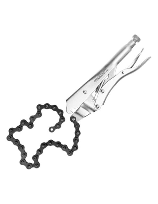 Wadfow Ketten-gripzange 470 Mm, Kohlenstoffstahl, Vernickelt, 700 G, Ergonomisch