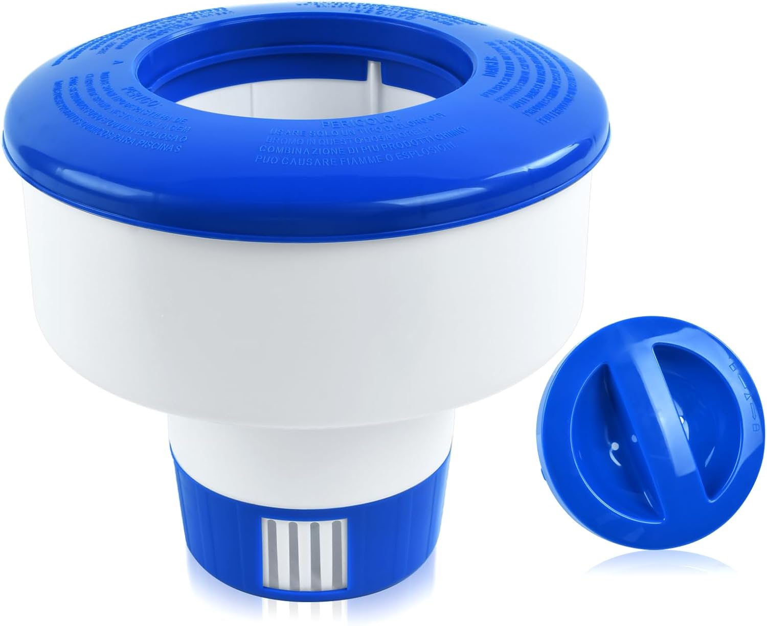 Schwimmender Chlorspender – 1 Stück – Pp-kunststoff – Einstellbare Durchflussrate – Schwimmbad, Spa, Springbrunnen – 17,8 Cm (7 Zoll)