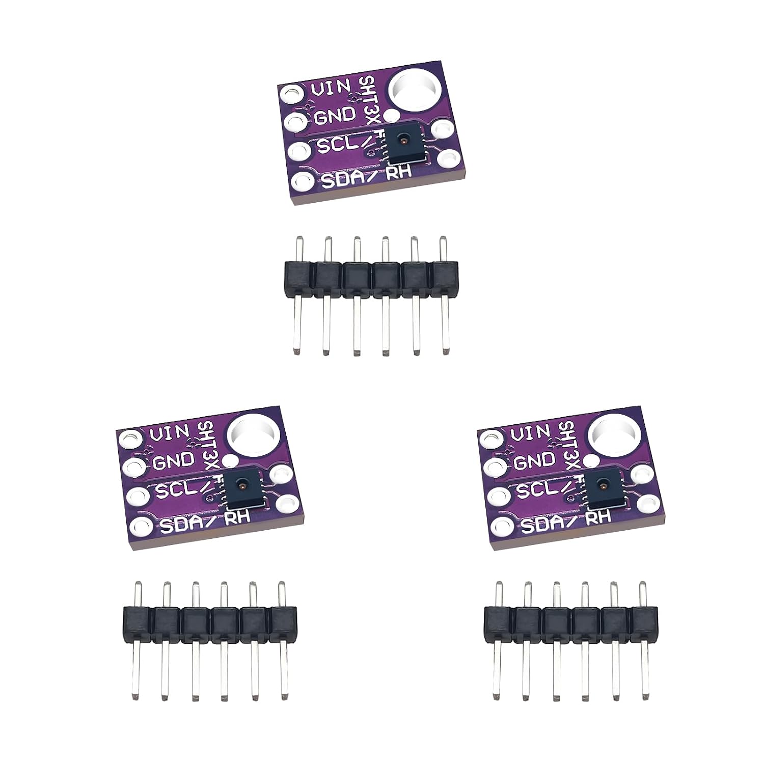 Temperatur- Und Feuchtigkeitssensor – 3er-pack – Sht31-d-modul – I2c-schnittstelle – Für Arduino Und Raspberry Pi – 13 X 11 Mm