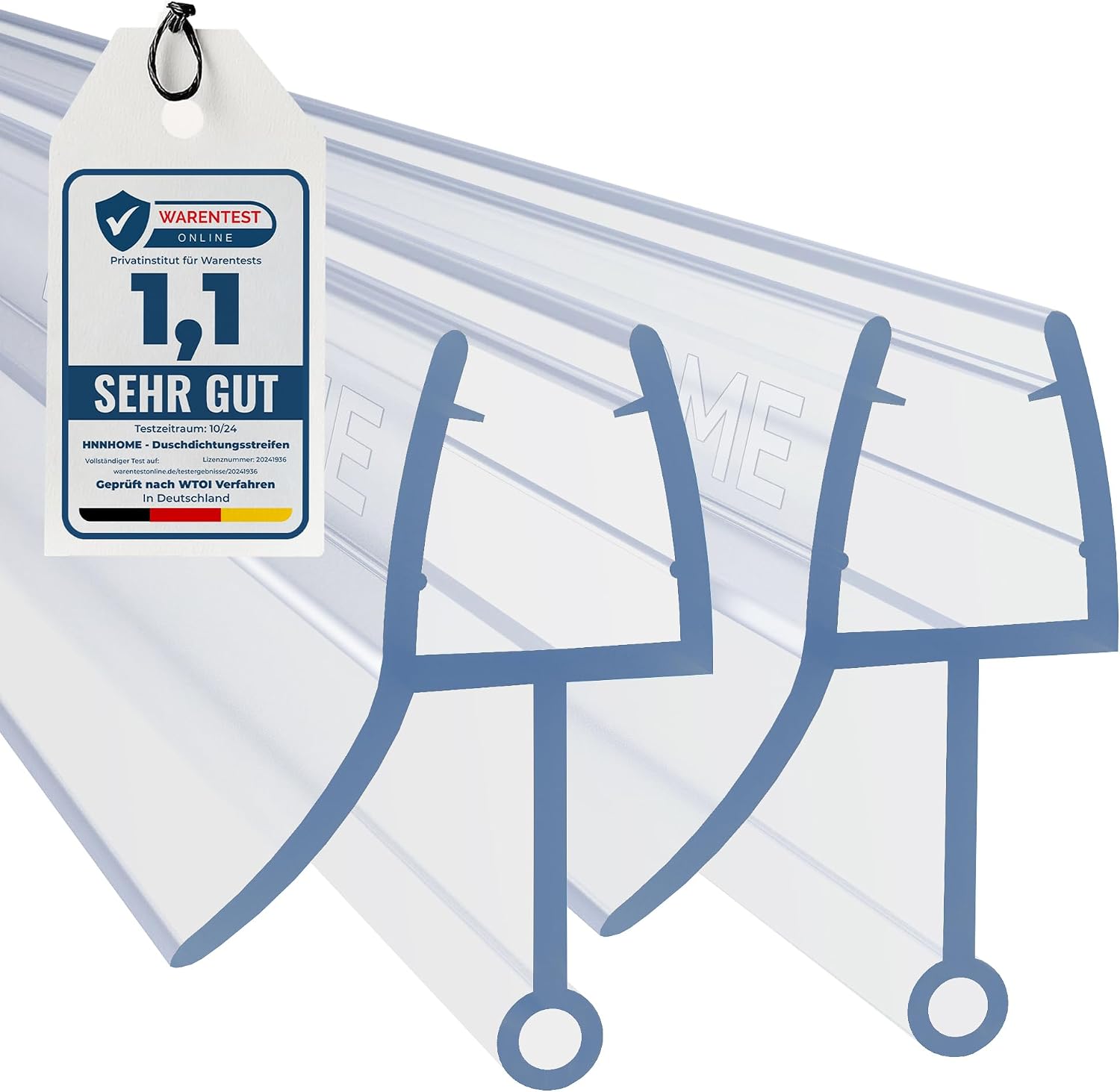 Türdichtung – 2er-pack – Transparenter Gummi – Duschdichtung – 4–6 Mm Glas – 87 Cm
