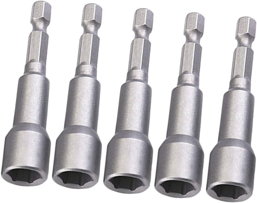 Magnetischer Schraubendreher-bit-satz – 5-teilig – Chrom-vanadium-stahl – Schnellwechselsystem 8 Mm – Für Elektrische Bohrmaschinen – 65 Mm