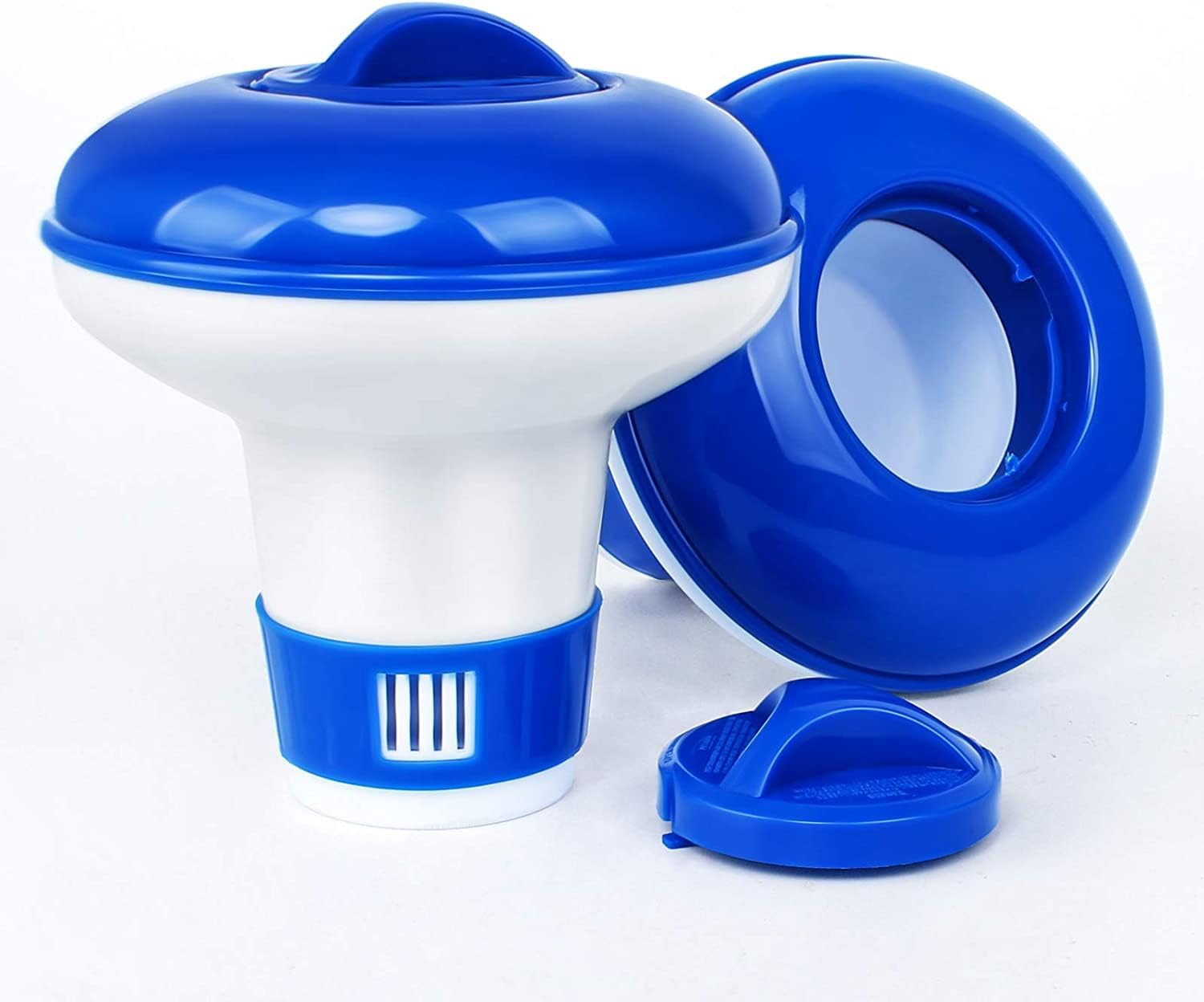 Chlordosierer – 2 Stück – Abs-kunststoff – Verstellbarer Schwimmer – Schwimmbad Und Spa – Blau Und Weiß