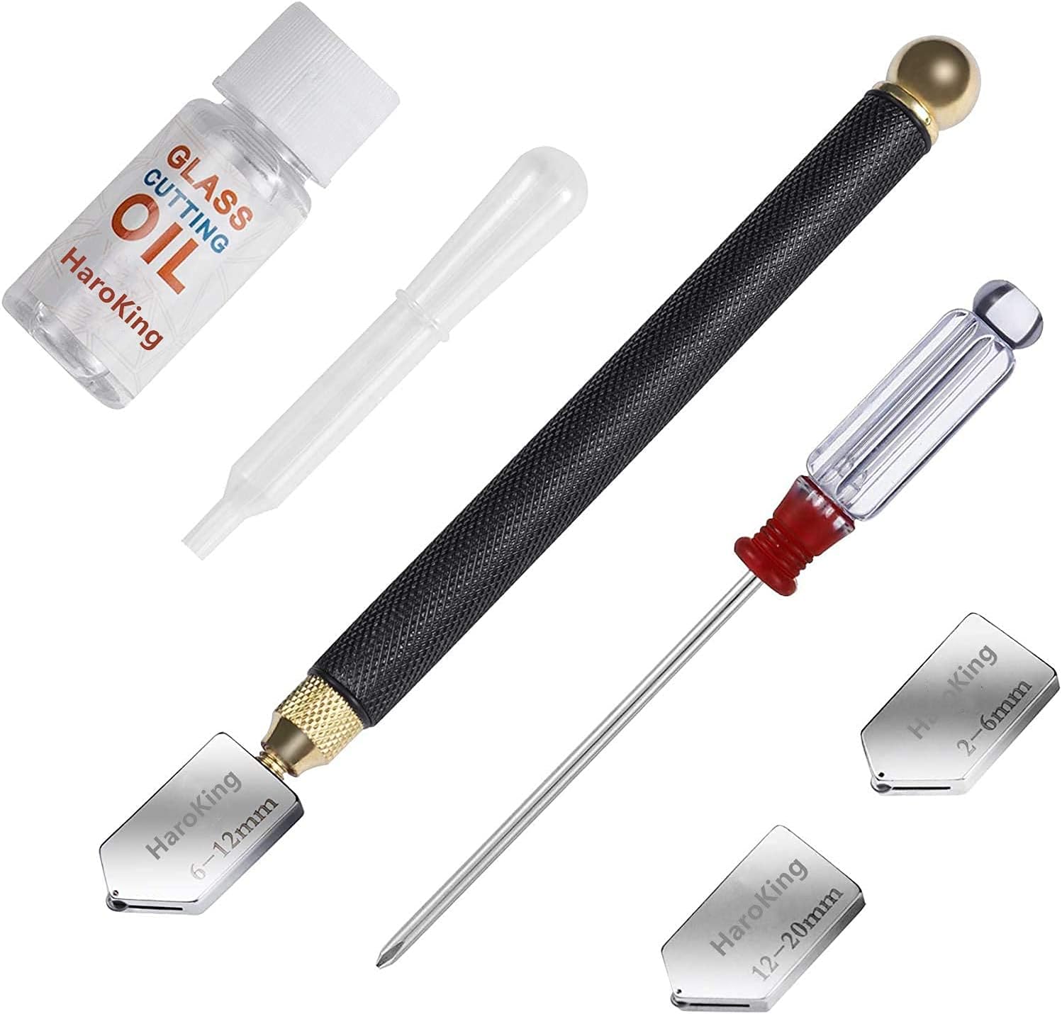 Ölgekühlter Glasschneider – 3 Hartmetallköpfe – Materialstärke 2 Bis 20 Mm – Für Spiegel Und Mosaike