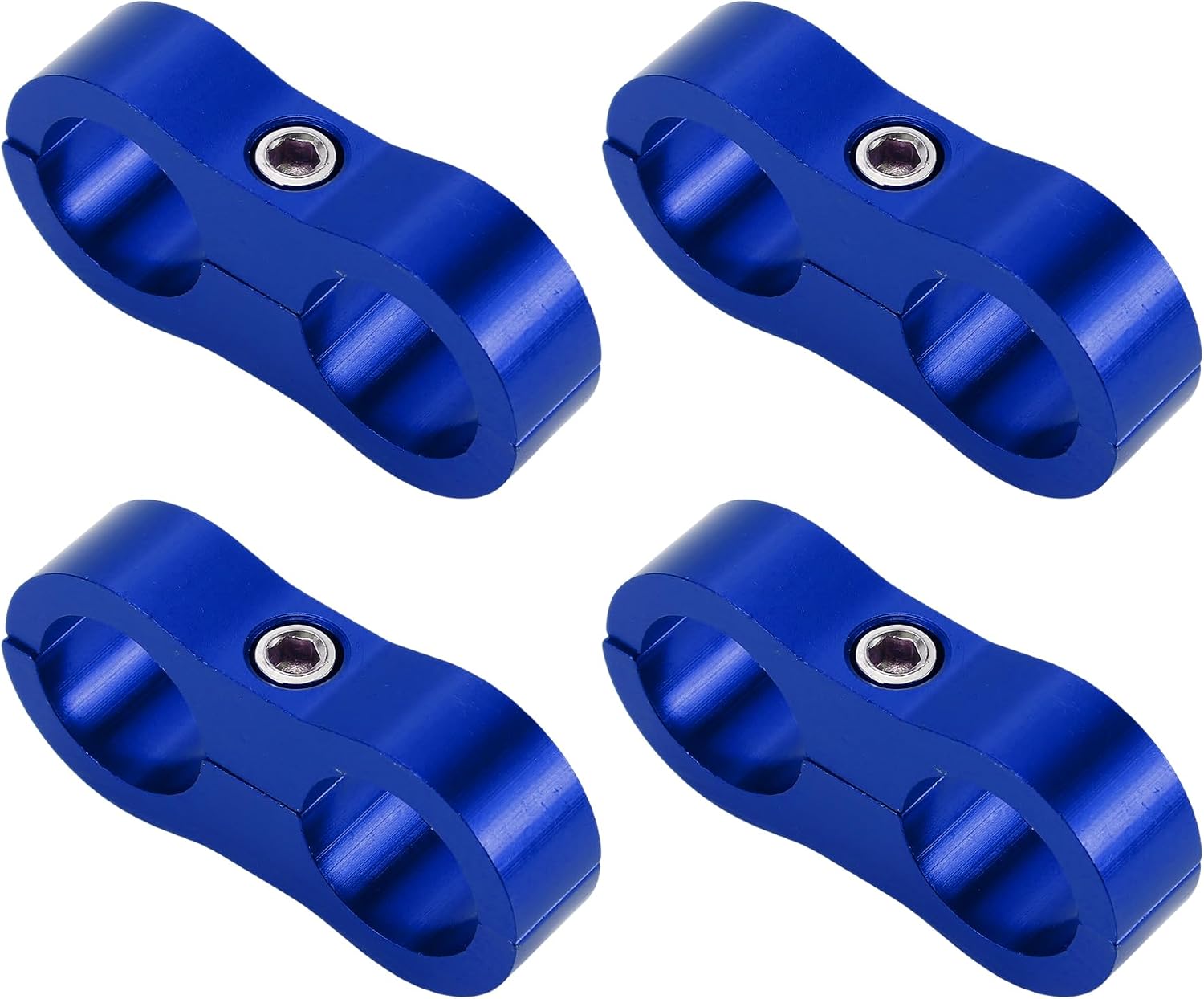 Schlauchtrennschelle – 4 Stück – Aluminiumlegierung – An10 20 Mm – Kraftstoff-/ölleitungsschelle – Blau