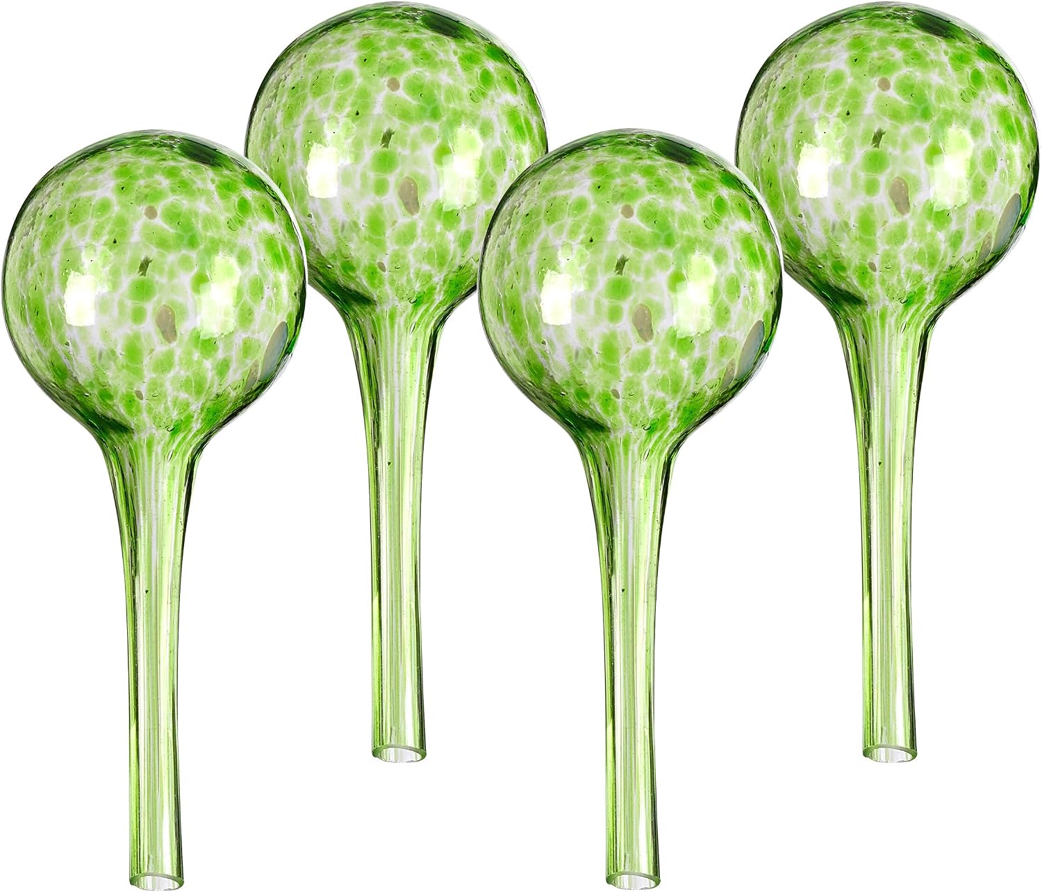 Bewässerungskugel – 4er-set – Glas – Automatische Wasserverteilung – Für Drinnen Und Draußen – Grün, 15 X 6 Cm