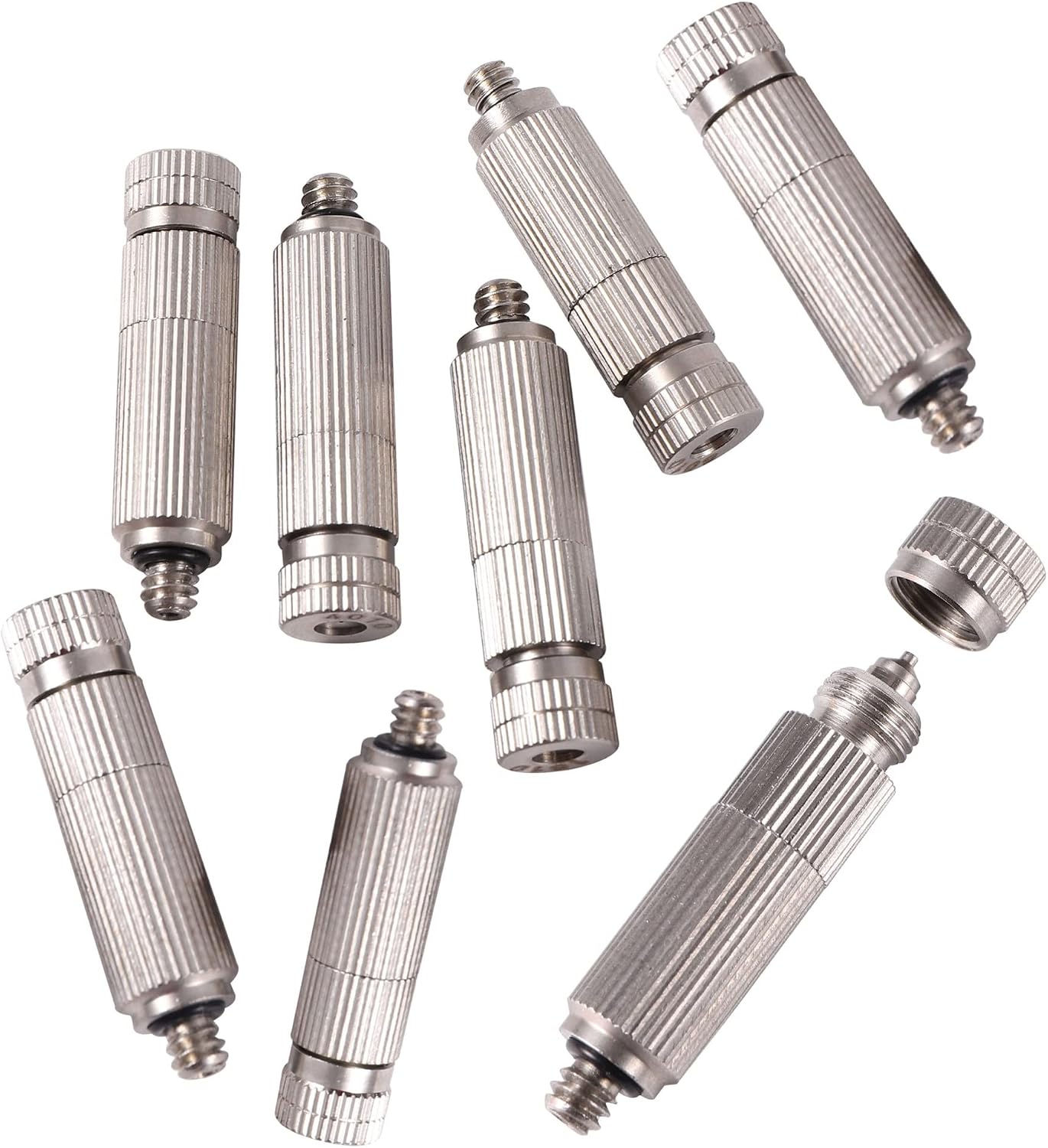 Sprühdüse – 50 Stück – Vernickeltes Messing – 0,2 Mm Keramikdüse – Hochdruckanschluss Unc10-24 – Garten & Terrasse