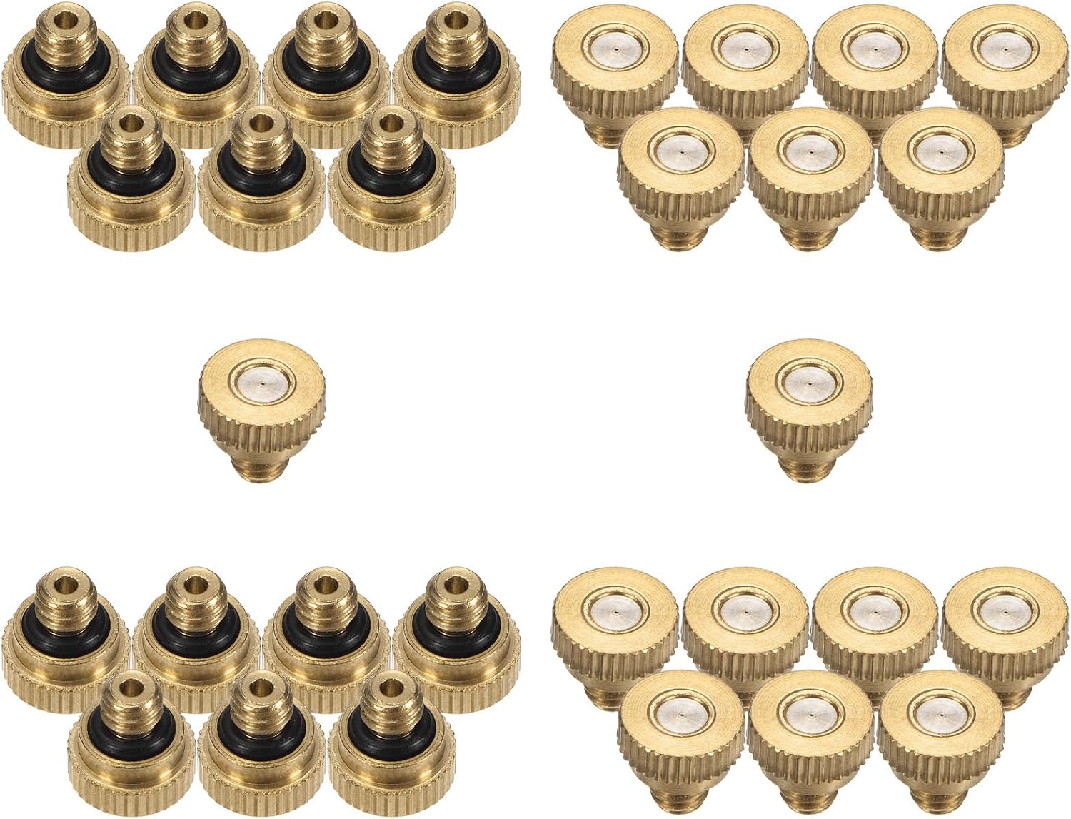 Sprühdüsen – 30 Stück – Messing – 0,2 Mm Öffnung – Garten- Und Terrassenbewässerungssystem – 10/24 Unc-gewinde