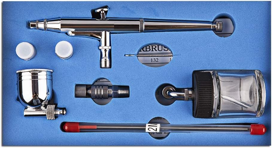 Doppelhub-airbrush – 1-teilig – Kupfer – 0,2/0,3/0,5-mm-düsen – Farbe Und Modellbau – 7-cm³-tank