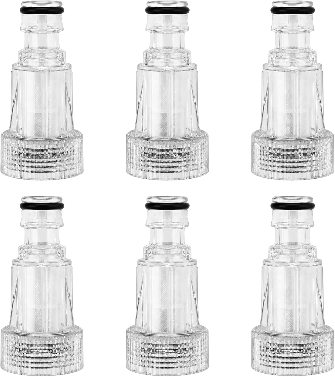 Wasserfilter – 6 Stück – Polycarbonat – 3/4-zoll-anschluss – Für Hochdruckreiniger Und Garten – Transparent