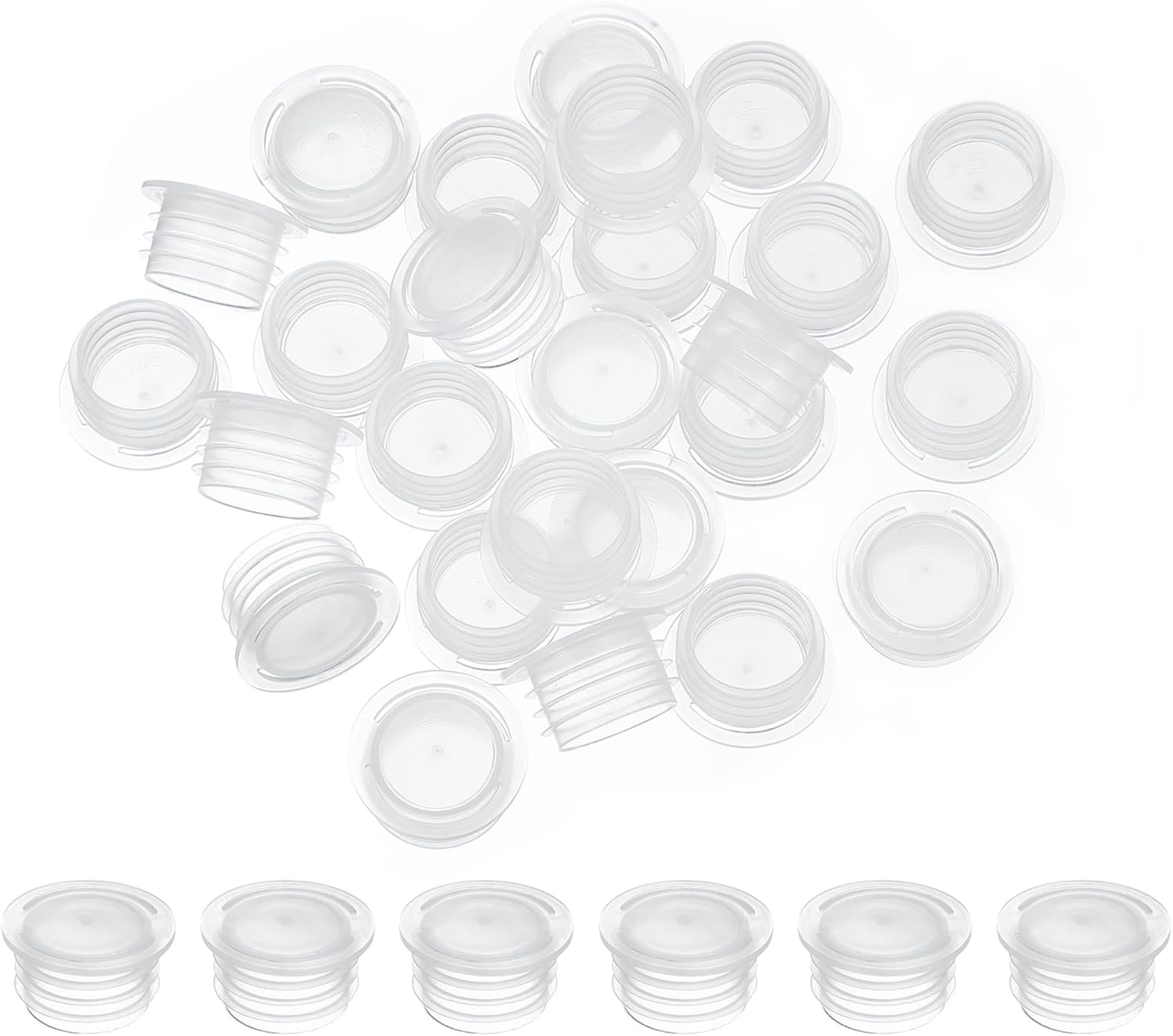 15-mm-schraubverschluss – 25er-pack – Transparenter Pe-kunststoff – Zugring – Verschließt Salzstreuer Und Gläser