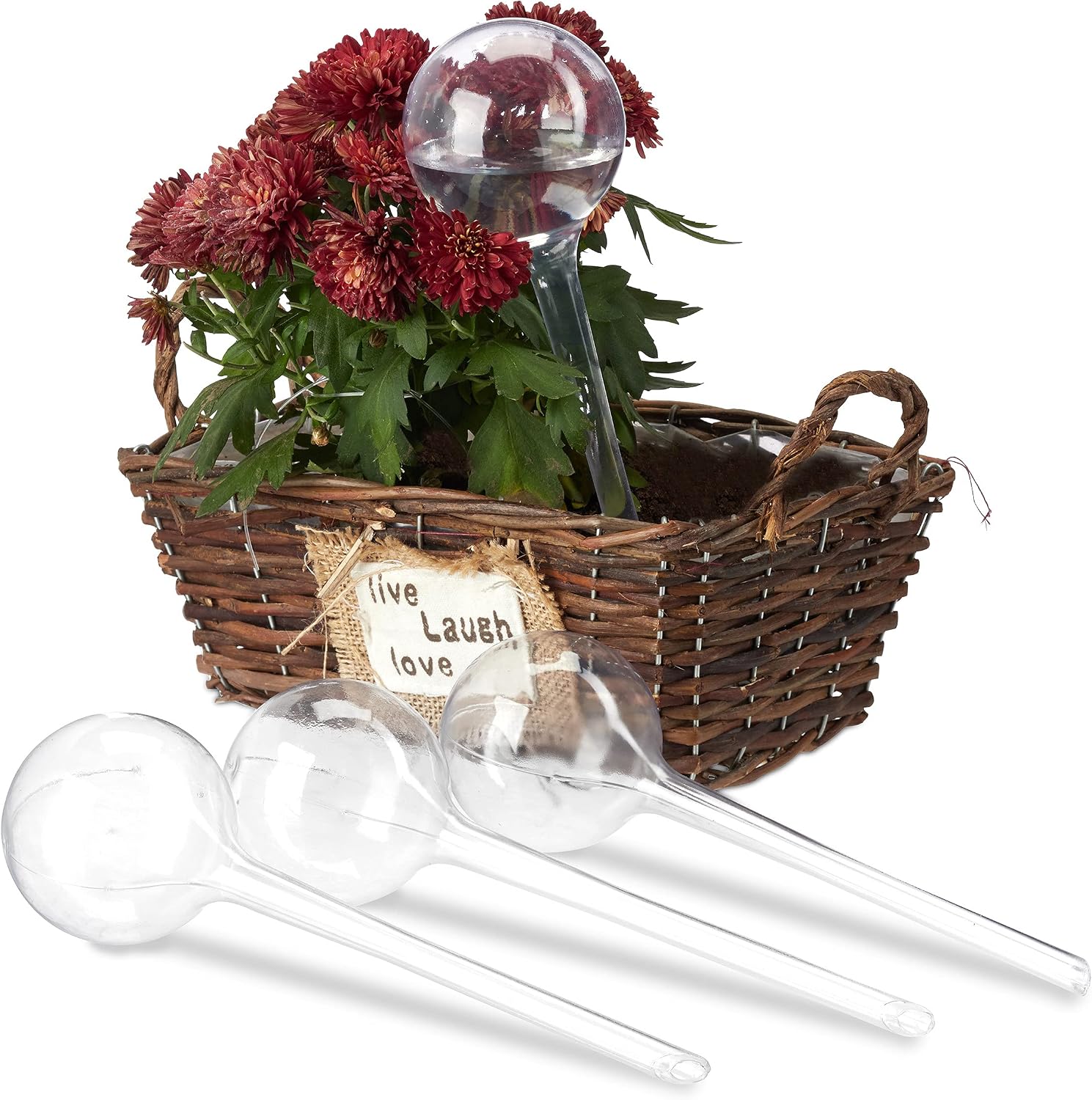 Bewässerungskugel – 4er-set – Transparentes Pvc – Einziehbares System – Für Zimmer- Und Gartenpflanzen – 27 Cm