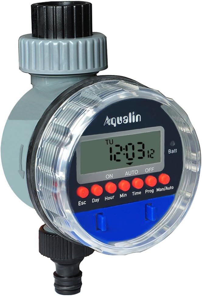 Bewässerungsuhr – 1 Stück – Wasserdichter Kunststoff – Lcd-anzeige – Für Den Außenbereich – 3/4"-gewinde