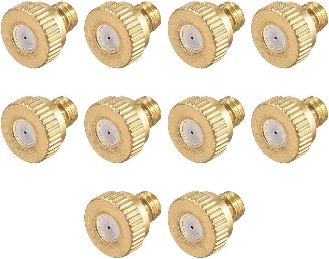 Sprühdüse – 10 Stück – Messing – Niederdruck – Kühlend Und Befeuchtend – 0,5 Mm