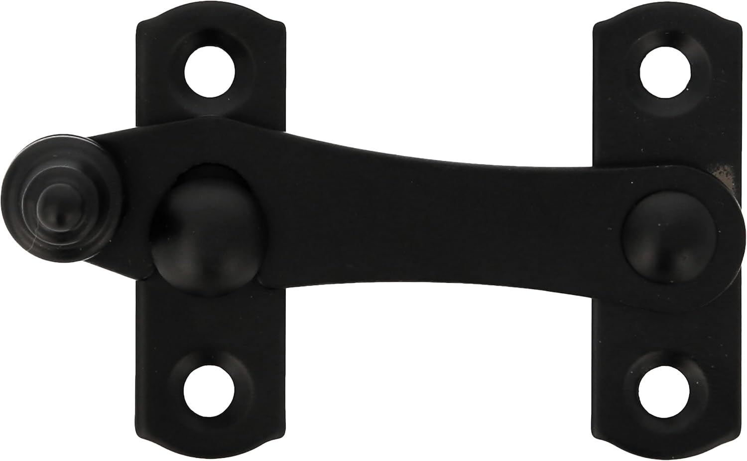 Verschlussbolzen – 1 Stück – Stahl, Matt Schwarz – Linkshänder-umkehrhaken – Stoßfeste Sicherung – 75 X 46 Mm