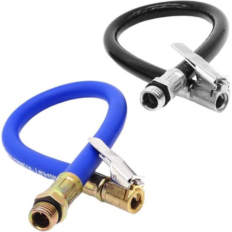 Adapter Zum Aufpumpen Von Motorrad- Und Autoreifen, Flexibel Und Geflochten, Inklusive Clip-on-pumpe Und Luftschlauchwerkzeug
