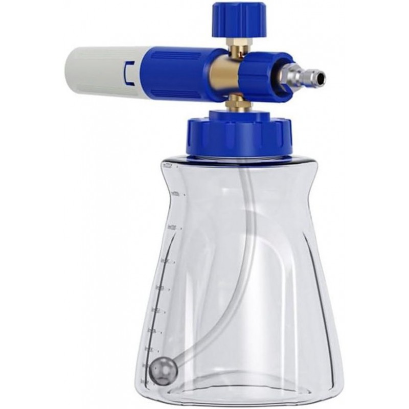 Schaumsprühgerät – Hochdrucksprühgerät – Autoreinigung – Verstellbare Düse – 1-liter-tank – Weiß/blau