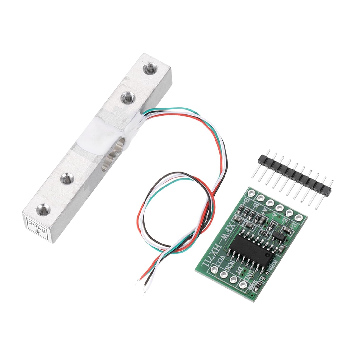 20-kg-digital-wägezellen-gewichtssensor + Hx711 24-bit-genauigkeits-zweikanal-a/d-wägesensormodul Für Diy-bausatz Für Tragbare Elektronische Waagen
