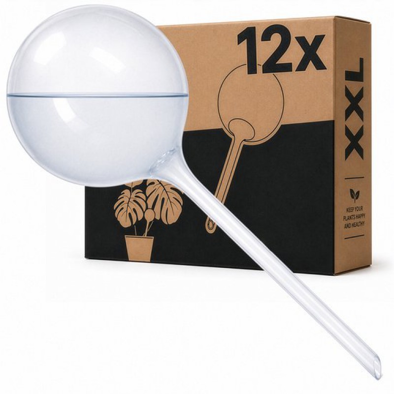 Set Mit 12 Xxl-tropfbewässerungsspendern (700 Ml) – Tropfbewässerungssystem Für Pflanzen (ø 11 Cm) – 14 Tage Autonomie – Bewässerung Für Zimmerpflanzen – Inklusive Matte