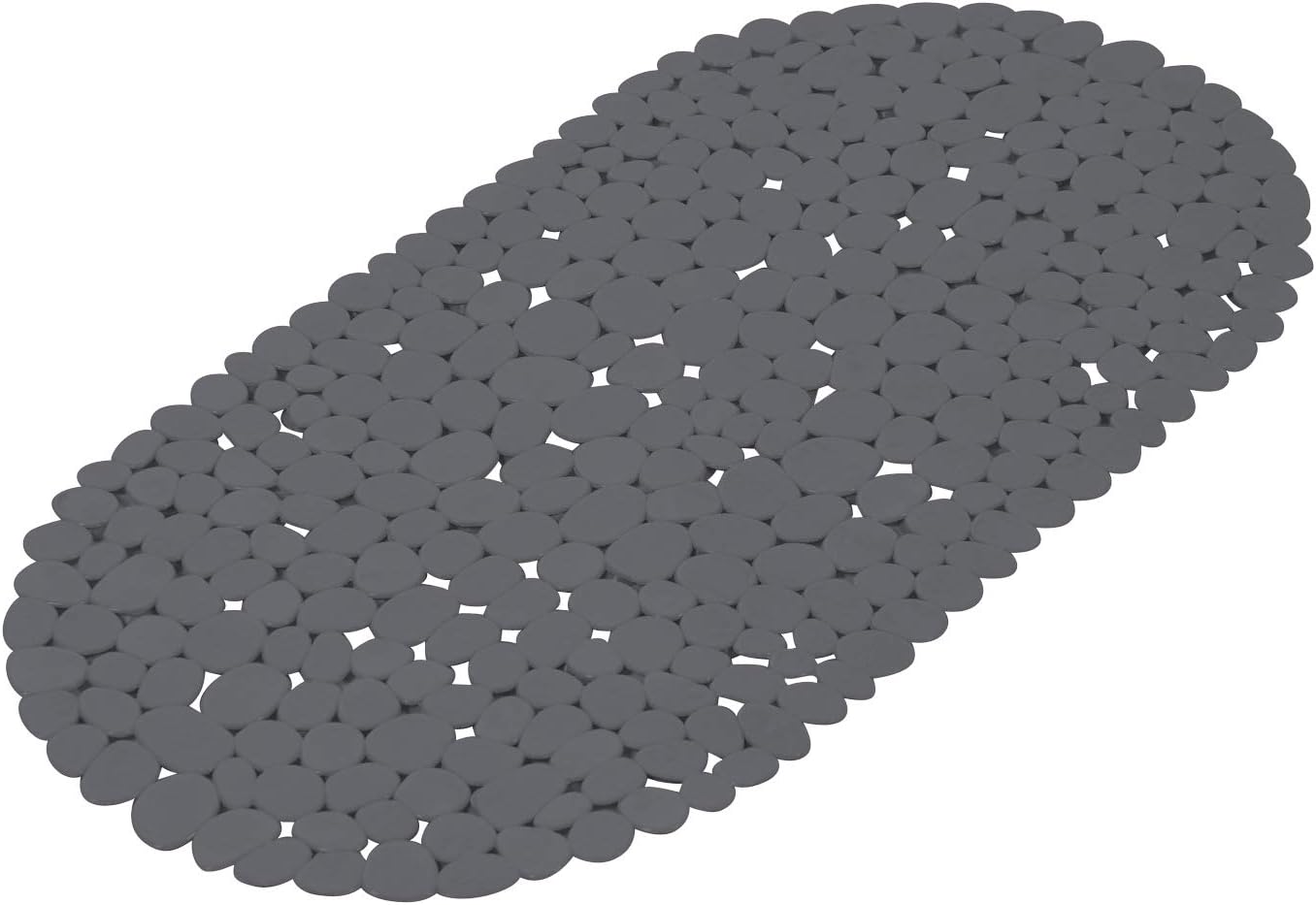 Badewannenmatte – 1 Stück – Anthrazitfarbenes Pvc – Kieselsteinmuster – Rutschfest – Badezimmer – 36 X 69 Cm