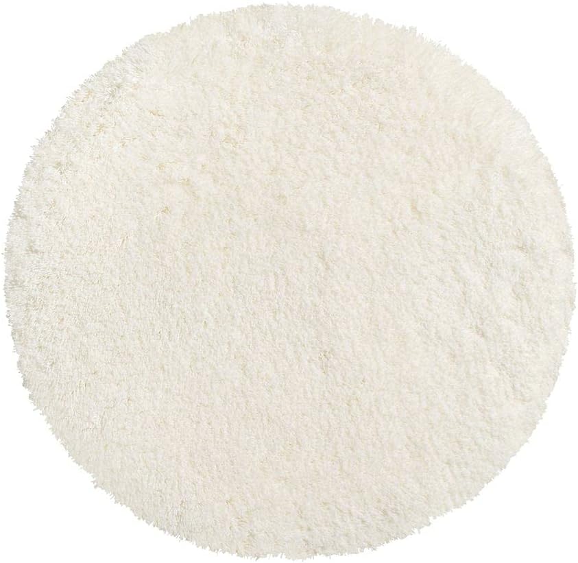 Runde Badematte – 1 Stück – Mikrofaser – Rutschfest Und Saugfähig – Für Bad Oder Dusche – Ø 71 Cm – Cremefarben