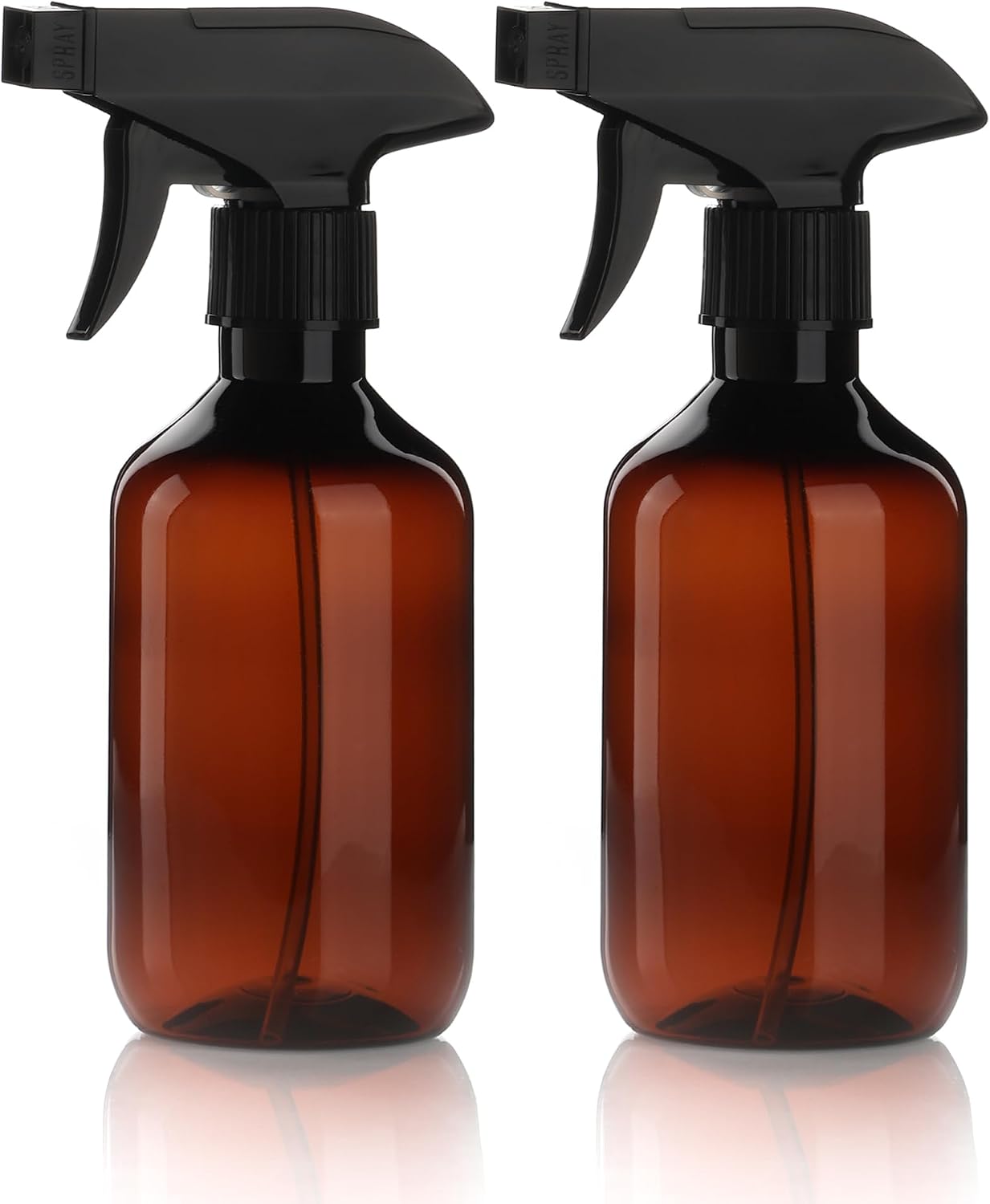 Sprühflaschen – 2 Stück – Pet/pp-kunststoff – Verstellbare Düse – Gartenarbeit, Friseurbedarf, Reinigung – 300 Ml Braun