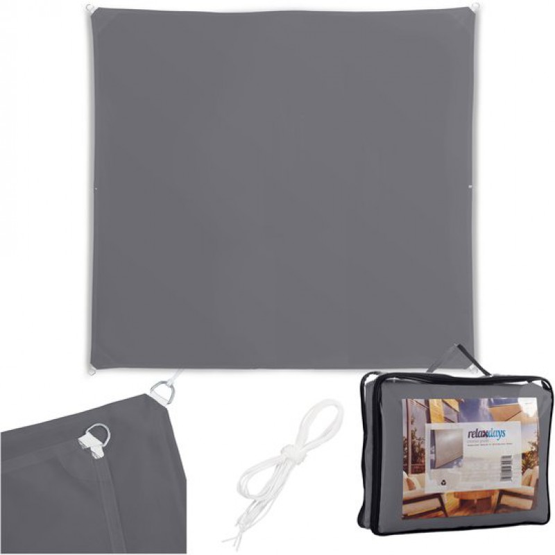 Sonnensegel – 3 X 3 M – Uv-schutz – Quadratisch – Dunkelgrau