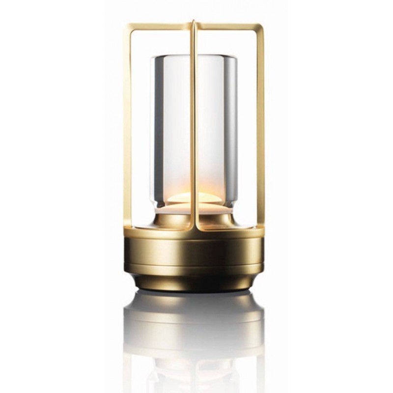 Luxus Touch Deluxe Kabellose Tischleuchte – Juliette – Gold – 18 Cm – Nachttischlampe – Dekorative Lampe – Wiederaufladbar – Dimmbar