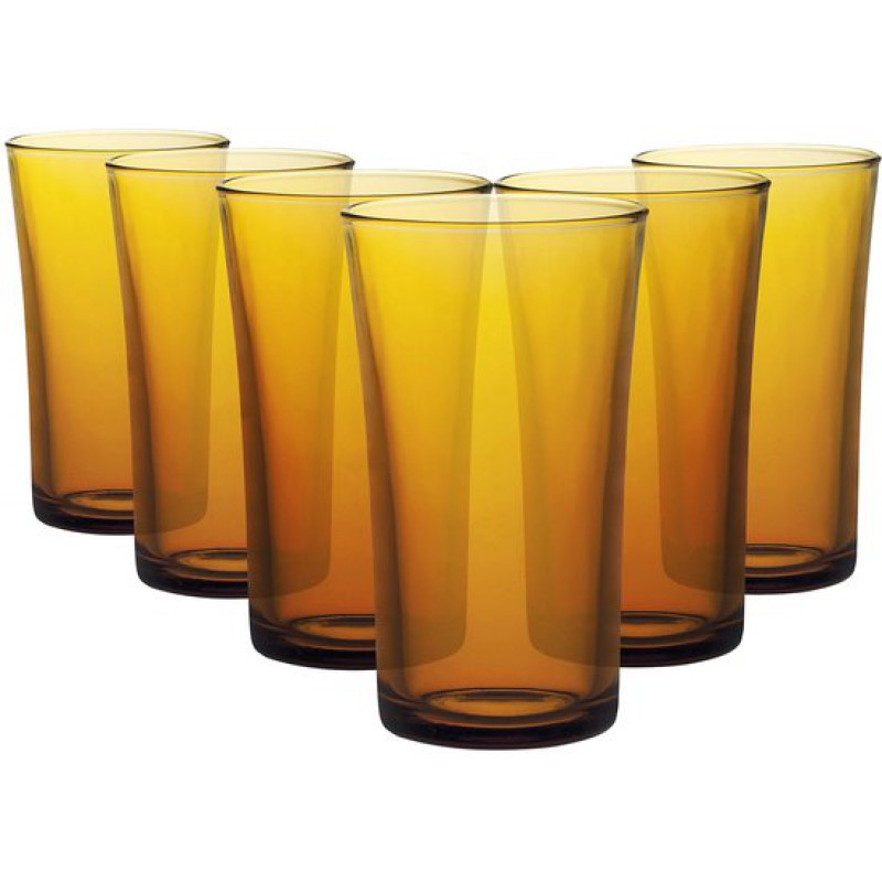 Amber Lily Cocktailgläser – 28 Cl – Gehärtetes Glas – 6er-set – Wassergläser / Softdrinkgläser