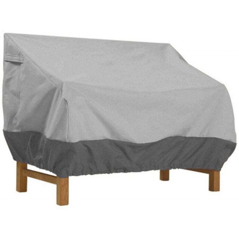 Wasserdichte Gartenbankabdeckung Aus Oxford-gewebe, Uv- Und Windbeständig, Sofaabdeckung – Grau: 147 × 83 × 79 Cm