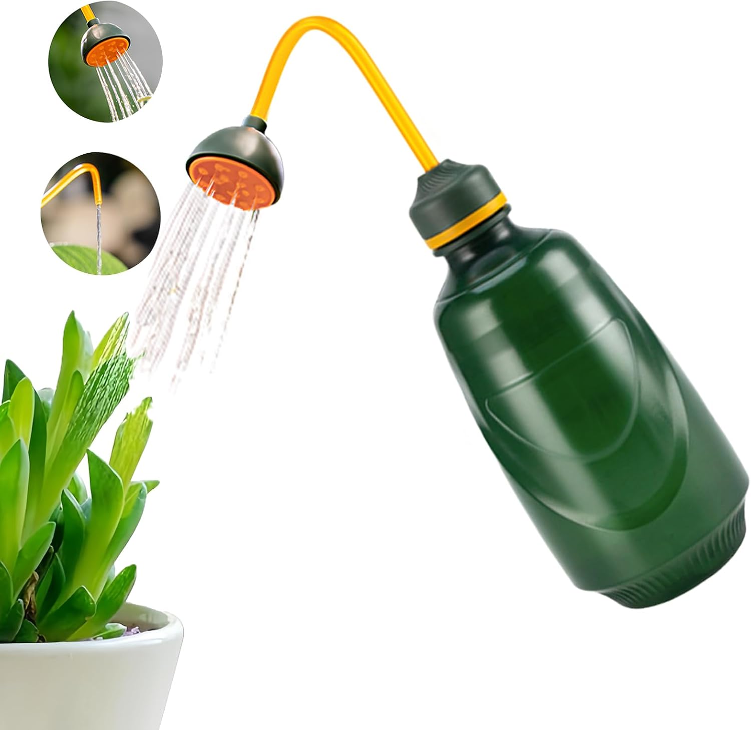 Kleine Gartengießkanne 450 Ml, Gießkanne Für Zimmerpflanzen, Quetschgießflasche Mit Flexibler Düse, Geeignet Für Kleine Pflanzen, Setzlinge, Topfpflanzen (grün)