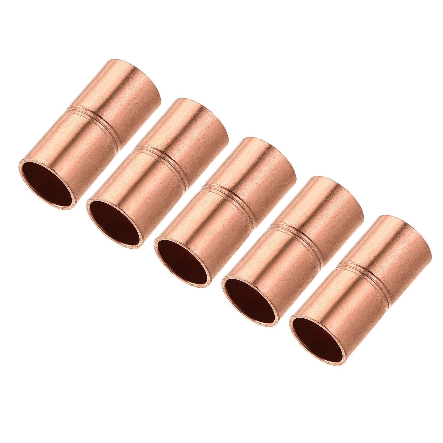 1/4-zoll-kupferfitting – 5er-pack – Für Heizung, Lüftung, Klima Und Klimaanlagen – Leicht Zu Löten – Durchmesser 6,35 Mm