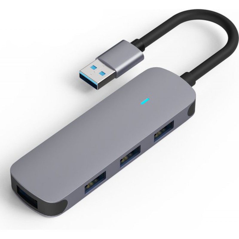 Usb-a-adapter – 4-in-1-usb-splitter-hub – Usb 3.0-hub – 5 Gbit/s – Usb-a Auf 4-port-usb-a-splitter Für Dell, Lenovo, Hp, Acer, Windows Und Andere Laptops – Universal – Aluminium