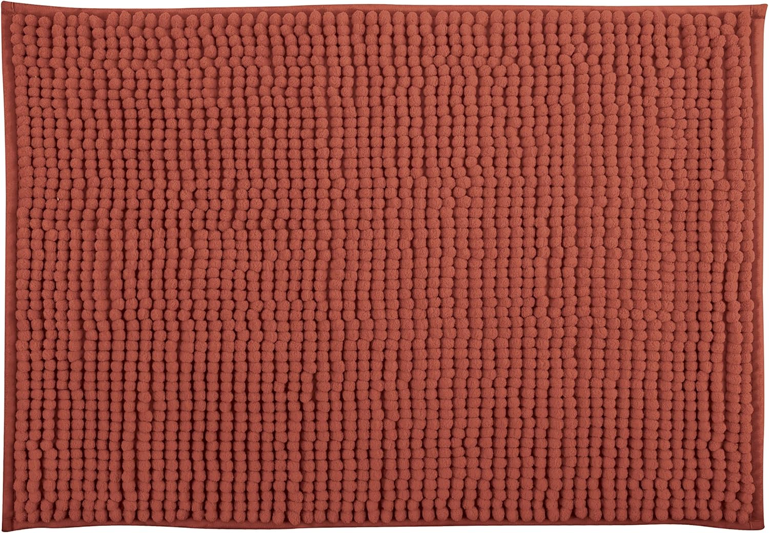 Badematte – 1 Stück – Chenille-mikrofaser – Rutschfest – Maschinenwaschbar – Badezimmer – Terrakotta – 60 X 60 Cm