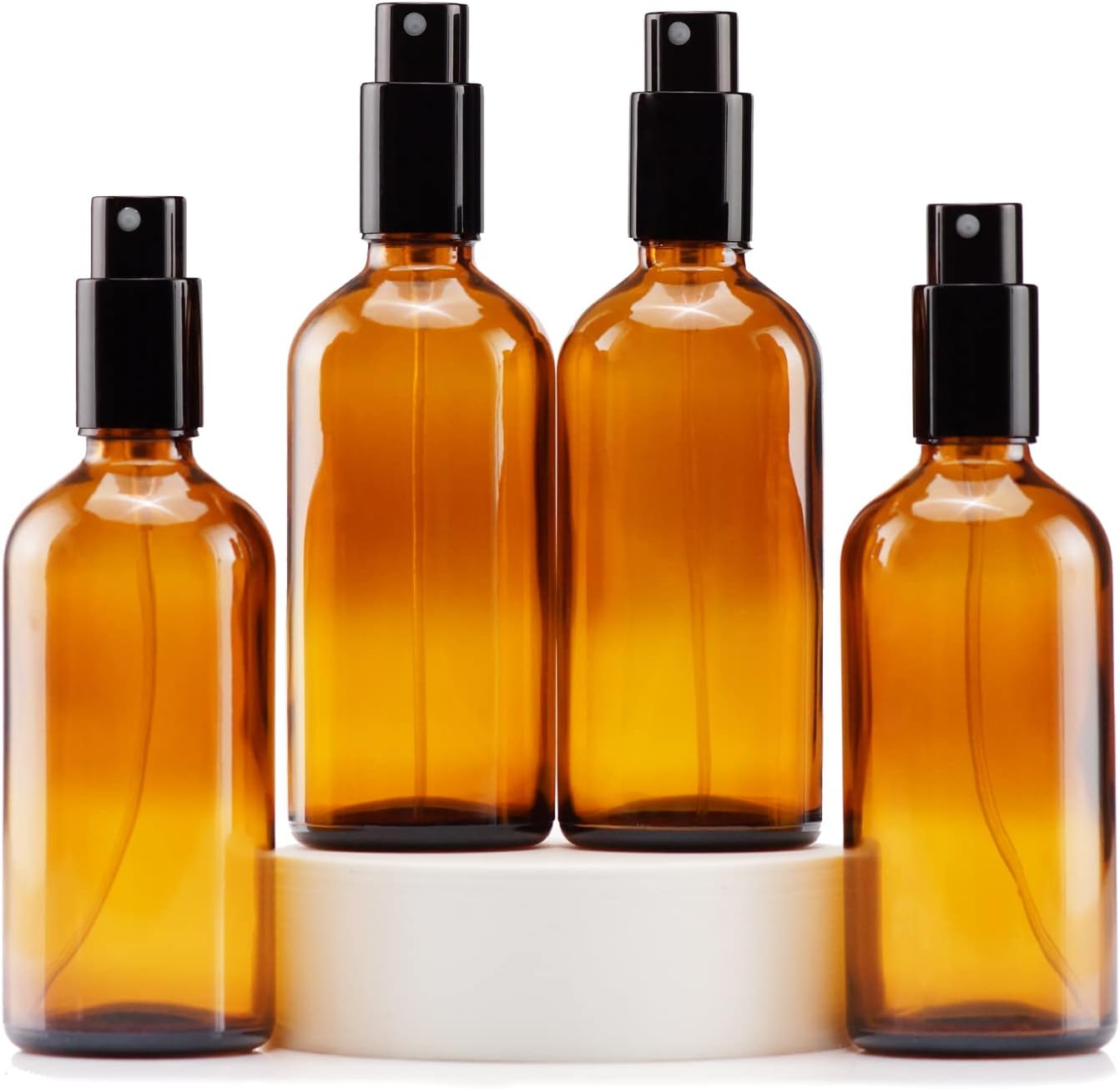 100-ml-glas-sprühflasche – 4er-pack – Braun – Feiner Sprühnebel – Für Ätherische Öle Und Reisen – 44 X 139 Mm